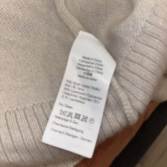 J.Crew Wool Cashmere Womens Cream Sweater 2X Cozy Long Sleeve Relaxed Fit - Picture 9 of 9